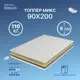 Топпер Matratex Микс 90x200 АТ-00000659, односпальный, латексный