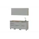 Кухонный гарнитур Furniture Integration Этна 3-1.8 180x210x60 см ЛДСП цвет светло-серый