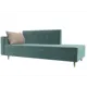 Диван Лига Диванов Селена 105217L 214x83x85 см велюр цвет бирюзовый