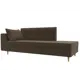 Диван Лига Диванов Селена 105237L 214x83x85 см рогожка цвет коричневый