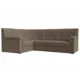 Диван Лига Диванов Карелия 113349L 240x90x170 см рогожка цвет коричневый