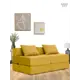 Раскладной диван Cityhd Двойной Эссен 140x60x70 см велюр цвет горчичный