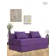 Раскладной диван Cityhd Двойной Эссен 140x60x70 см велюр цвет фиолетовый