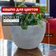Кашпо Round Nobilis marco d 38 см 25 см 28 л полистоун серый/серебристый без автополива