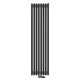 Радиатор трубчатый Guardo Torre 4D Aura 1700/6.9 5 секций боковое подключение сталь черный матовый
