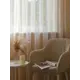 Тюль на шторной ленте Обуховская Мануфактура Пастель 300x270 см цвет серо-бежевый