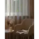 Тюль на шторной ленте Обуховская Мануфактура Пастель 300x270 см цвет темно-бежевый
