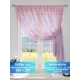 Тюль на шторной ленте Comfy Way Римианти 300x150 см цвет лиловый