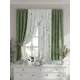 Комплект штор на шторной ленте Comfy Way Маралин 150x160 см цвет зеленый