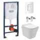 Комплект инсталляции GROHE 38772SH0 с унитазом Aquatek МИЯ и сиденьем с микролифтом NW0160/S