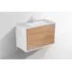 Тумба с раковиной Vincea Alessia 900 Y.Oak + L.White VMC-1S900YW,VCB-14900W 90