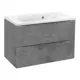 Тумба с раковиной Vincea Mia 800 Beton VMC-2MA800BT VCB-3M800W