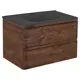 Тумба с раковиной Vincea Vico 800 Black, R.Wood VMC-2V800RW,VCB-2VP800B 80