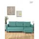 Диван-кровать Cityhd угловой Ванквер 240x75x145 см велюр цвет бирюзовый