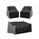Комплект чехлов Tplus для дивана 1500x900x650/420 мм и кресел 1100x950x900/660 мм 2 шт оксфорд 240 чёрный