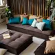 Диван-кровать Miella Lora short 200x23x180 см пенополиуретан цвет коричневый/карамельный