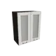 Навесной шкаф со стеклом Сурская мебель Ницца 60x71.6x31.8 см 2 дверцы МДФ цвет кальяри/айленд