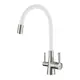 Смеситель для кухни Lemark Lm3075Bn-White с подключением к фильтру с питьевой водой цвет белый/никель
