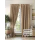 Комплект штор на ленте At Home Ниарми 150x260 см блэкаут цвет коричневый AA950649