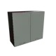 Навесной шкаф с 2-мя дверцами Сурская Мебель Валерия 80x71.60x31.80 см МДФ цвет кальяри/лагуна