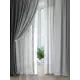 Комплект штор на ленте At Home Деленри 150x260 см блэкаут цвет серебристый/белый/серый AA526061