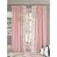 Комплект штор на ленте At Home Рониор 150x260 см габардин цвет белый/зеленый AA958181