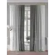 Комплект штор на ленте At Home Тонтирс 150x260 см габардин цвет серебристый/белый/серый AA958509