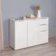 Комод Letta Комод 3 ящика 110x35.4x81.6 см ЛДСП цвет белое тиснение