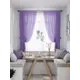 Тюль на ленте At Home Риноквис 145x180 см вуаль цвет серый/зеленый/фиолетовый AA550366