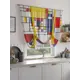 Тюль на ленте At Home Фартинер 150x150 см вуаль цвет синий/желтый/голубой AA518154