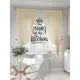 Тюль на ленте At Home Тиренмис 145x180 см вуаль цвет белый/бежевый/черный/золотой AA550230