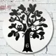 Настенные часы круглые 31 см Бруталити растения дерево - 273 цвет черный