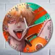 Настенные часы круглые 27 см Бруталити аниме Chainsaw Man - 3611 цвет черный