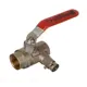 Кран шаровый Terma RED 1/2" внутренняя резьба ручка с дренажем и воздухоотводчиком