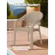 Кресло садовое Heniver SPC-B018 бежSET2 64 см x 43.5 см x 82 см пластик бежевый 2 шт
