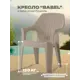 Кресло садовое Heniver SPC-B003 бежSET2 62 см x 42 см x 85 см пластик бежевый 2 шт