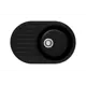 Мойка для кухни врезная Granicom G-006 74x48.5 см глубина чаши 21 см искусственный камень цвет антрацит