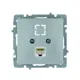 Розетка компьютерная встраиваемая Nilson Alegra RJ45 CAT5 цвет серебро