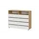 Комод Furniture integration Абрау 6 ящиков 120.2x42.6x97.1 см ЛДСП цвет дуб золотой/белый