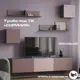 Тумба под телевизор Мекко Тумба-сириния/Пудра 190х38х38 см лдсп цвет графитовый серый