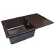 Мойка для кухни врезная Granicom G-018 49.5x79 см глубина чаши 22 см искусственный камень цвет шоколад