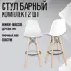 Комплект барных стульев 2 шт Мекко Рр-8079 46x109x41 цвет белый