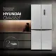 Отдельностоящий холодильник Hyundai CM4582F 83x185.5 см цвет нержавеющая сталь