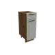 Напольный шкаф Глетчер нижний 30x81.60x47.80 см 1 ящик фасад белый МДФ каркас дуб вотан ЛДСП Сурская Мебель