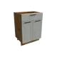 Напольный шкаф Глетчер 1 ящик нижний 60x81.60x47.80 см фасад белый МДФ каркас дуб вотан ЛДСП Сурская Мебель