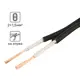 Ретро провод Electraline 2x1.5 на отрез ГОСТ цвет чёрный