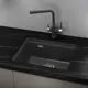 Мойка для кухни Online Comfort врезная/подстольная 5553 55.50x45 см глубина чаши 20 см кварцевый песок цвет графит
