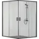Душевой уголок Aquatek AQ ARI 00000126036 квадрат 17x52см черный профиль эффект стекла прозрачный