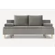Диван Divan.ru Линс 199x94x93 см велюр цвет серебристый/графит