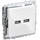 Розетка USB встраиваемая Iek Brite BR-U21-D31-K01 цвет белый
